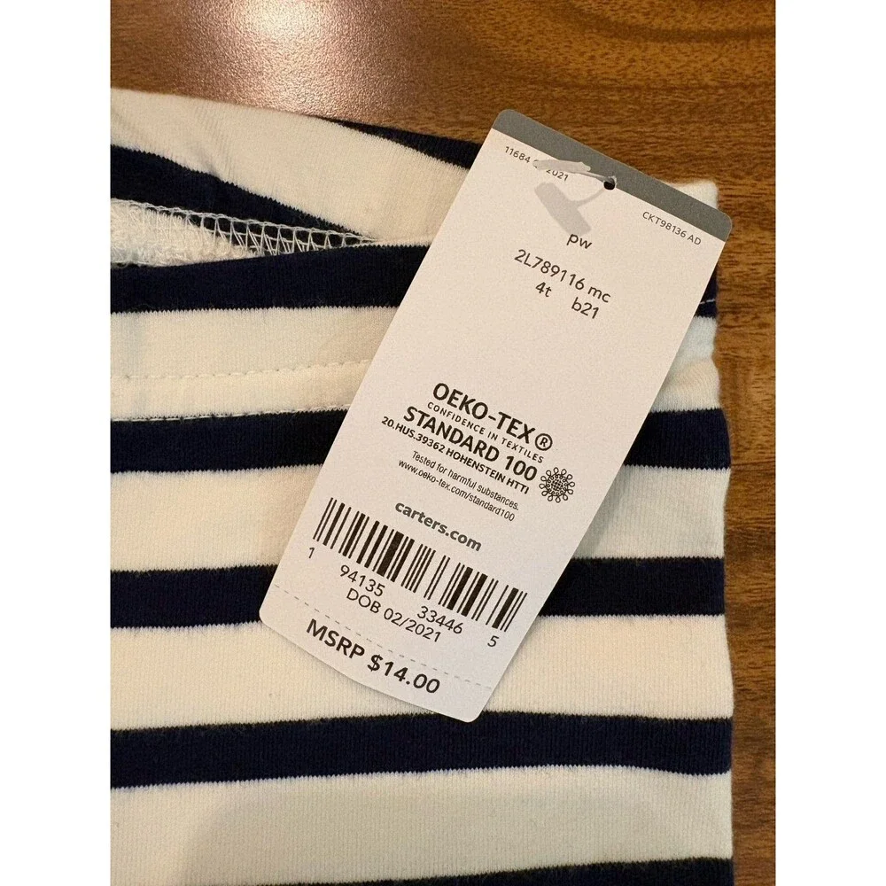 Leggings Bundle - Carter’s & OshKosh - Flowers and Stripes, Size 4T